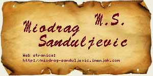 Miodrag Sanduljević vizit kartica